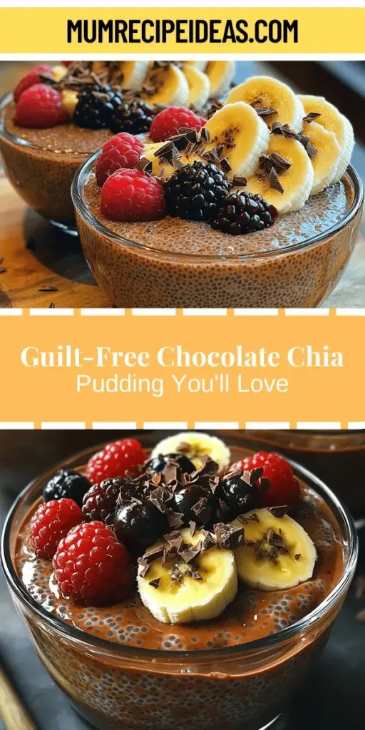 Discover the delicious world of Decadent Guilt-Free Chocolate Chia Pudding, a treat that satisfies cravings without compromising health. This dessert is rich in omega-3 fatty acids, fiber, and protein from chia seeds, making it a nutritious option for breakfast, snacks, or dessert. With minimal ingredients, including cacao and dairy-free milk, it’s simple to prepare and customizable. Learn how to create this creamy delight and explore variations to elevate your indulgence while keeping it guilt-free. Perfect for anyone looking to enjoy a chocolatey treat that’s both satisfying and wholesome!