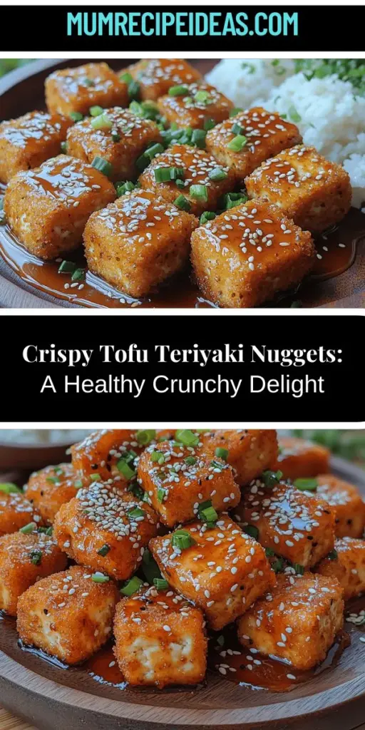 Discover the joy of Crispy Tofu Teriyaki Nuggets, a delicious plant-based alternative that delights both vegetarians and meat-lovers. These nuggets boast a satisfying crunch with layers of flavor from savory teriyaki sauce. Using extra-firm tofu ensures a perfect texture, while techniques like pressing and proper breading create an irresistible crispy exterior. Low in calories but high in protein, this dish is not only tasty but also nutritious. Enjoy these nuggets over rice, paired with vegetables, or as a tasty snack!