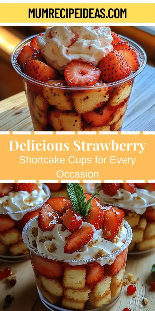 Treat yourself to homemade Luscious Strawberry Shortcake Cups, a delightful twist on a classic dessert that’s perfect for any occasion. This simple recipe highlights layers of crumbly shortcake, juicy strawberries, and fluffy whipped cream, creating a delicious balance of flavors. With step-by-step instructions, learn about the dish's history, key ingredients, and presentation tips. Perfect for summer gatherings or a sweet indulgence at home, your taste buds will thank you!