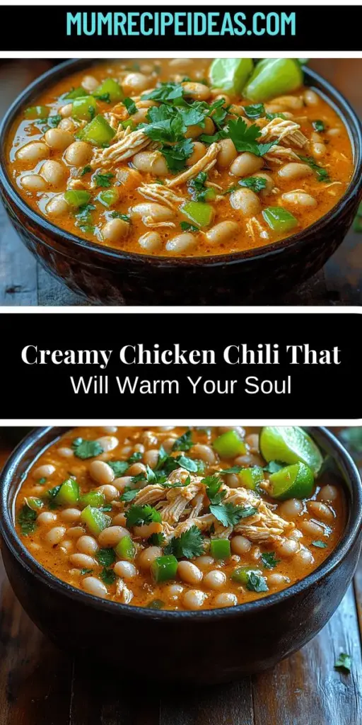 Indulge in the heartwarming comfort of Creamy Dreamy Crockpot White Bean Chicken Chili, perfect for chilly evenings or family gatherings. This easy-to-make dish combines lean chicken, creamy white beans, aromatic spices, and a luxurious touch of cream cheese. Simply layer the ingredients in your slow cooker, set the timer, and let the flavors meld into a satisfying bowl of goodness. Enjoy a nutritious meal that not only warms the body but also delights the soul.