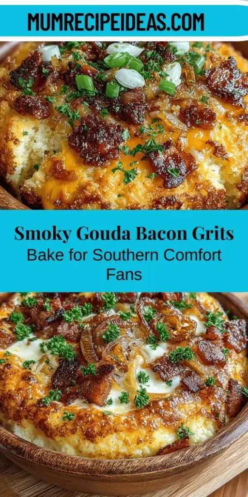 Indulge in the creamy goodness of Smoky Gouda & Bacon Grits Bake, a comfort food classic that brings Southern hospitality to your table. This delightful recipe combines stone-ground grits with rich smoked Gouda and crispy bacon, creating a dish that’s perfect for breakfast, brunch, or as a savory side. With its luxurious texture and appealing flavors, this bake is sure to impress family and friends at any gathering. Discover the heartwarming tradition of grits and elevate your cooking with this deliciously satisfying dish.