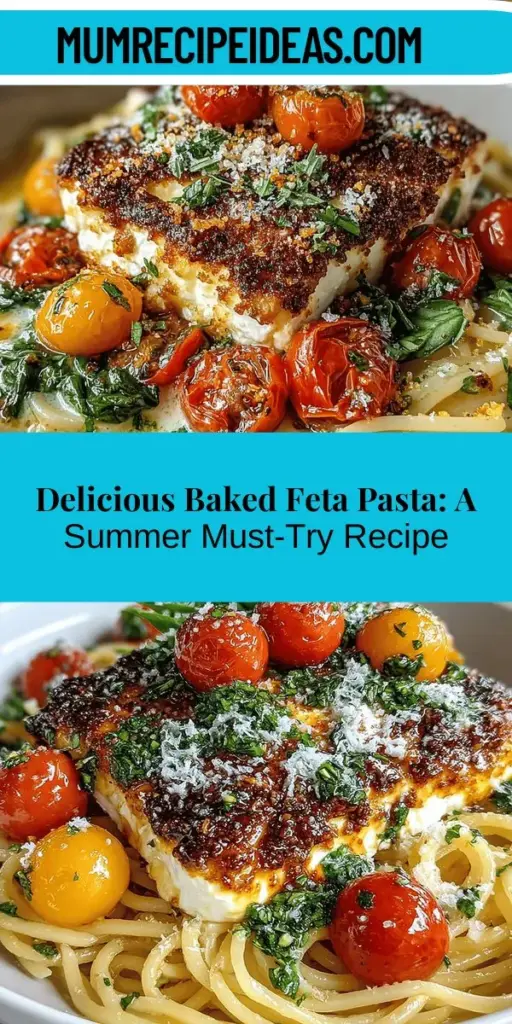 Embrace the tastes of summer with Baked Feta Pasta featuring juicy cherry tomatoes. This easy-to-make dish combines creamy feta cheese and vibrant tomatoes for a deliciously rich sauce that coats every piece of pasta. Perfect for busy weeknights or summer gatherings, it's made with simple, nutritious ingredients. Discover the magic of this Mediterranean-inspired recipe that transforms everyday ingredients into a gourmet experience, perfect for any table. Enjoy the delightful flavors and freshness of summer with each bite!