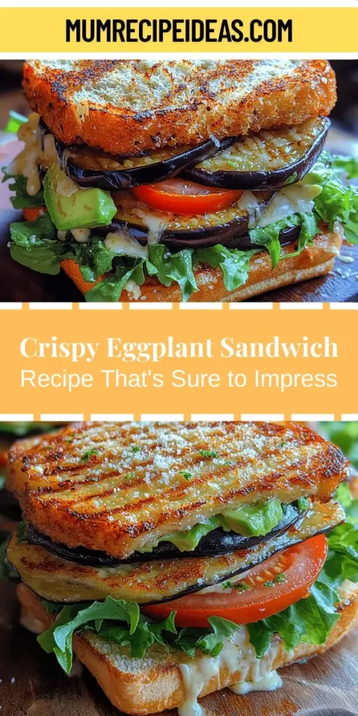 Discover the delightful Crispy Eggplant Sandwich, a perfect vegetarian meal that combines crunchy eggplant with fresh toppings. This versatile sandwich offers a satisfying texture and rich flavor, making it ideal for any time of day. Learn how to prepare the eggplant properly, create a perfect breading mixture, and assemble the sandwich for maximum flavor. Explore nutritional benefits and substitute ingredients to customize your dish. Enjoy a hearty and impressive meal that appeals to both vegetarians and meat lovers alike!