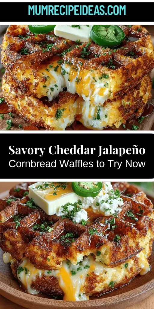 Discover a delicious twist on a classic with Cheddar Jalapeño Cornbread Waffles! This innovative dish combines the comforting flavors of traditional cornbread with the boldness of cheddar cheese and jalapeños, creating a savory treat perfect for breakfast, brunch, or even as a side. With a crispy exterior and fluffy interior, these waffles are easy to customize with toppings and mix-ins. Elevate your next meal with this delightful recipe that promises to impress everyone at the table.