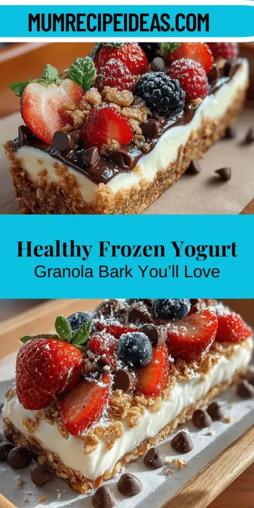 Indulge in a guilt-free treat with this delicious Frozen Yogurt Granola Bark recipe! Combining creamy Greek yogurt, crunchy granola, and a rainbow of toppings, this snack is not only satisfying but also highly customizable. Perfect for a refreshing summer snack or a healthy dessert, it’s packed with protein and probiotics. Learn how to whip up this easy recipe and discover endless variations you can create to suit every season and occasion!