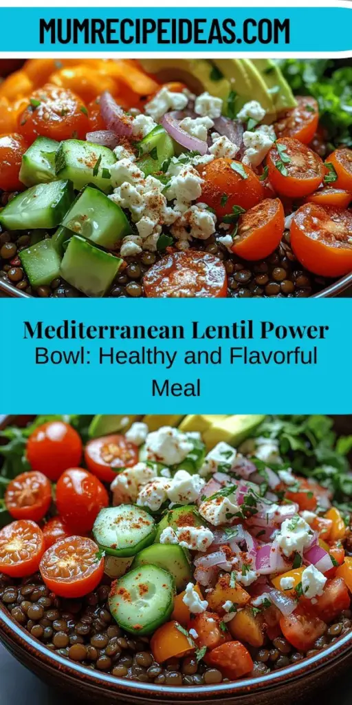 Discover the Mediterranean Lentil Power Bowl, a vibrant and nutritious dish that embodies the health benefits of the Mediterranean diet. Packed with protein-rich lentils, fresh vegetables, and aromatic spices, this easy-to-make power bowl is perfect for lunch or dinner. Enjoy a customizable meal that’s not only delicious but also supports heart health and overall wellness. Dive into this colorful culinary experience while indulging in wholesome flavors!