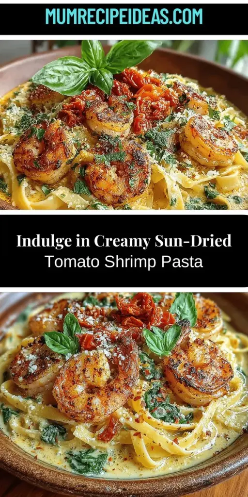 Discover the magic of Creamy Sun-Dried Tomato Shrimp Pasta, a dish that brings the essence of Italy to your table. This recipe features tender shrimp bathed in a rich, creamy sauce, highlighted by the tangy flavor of sun-dried tomatoes. Perfect for impressing guests or enjoying a comforting weeknight meal, this easy-to-make pasta dish combines elegant flavors with simplicity. Treat yourself and your loved ones to a delightful culinary experience with every bite.