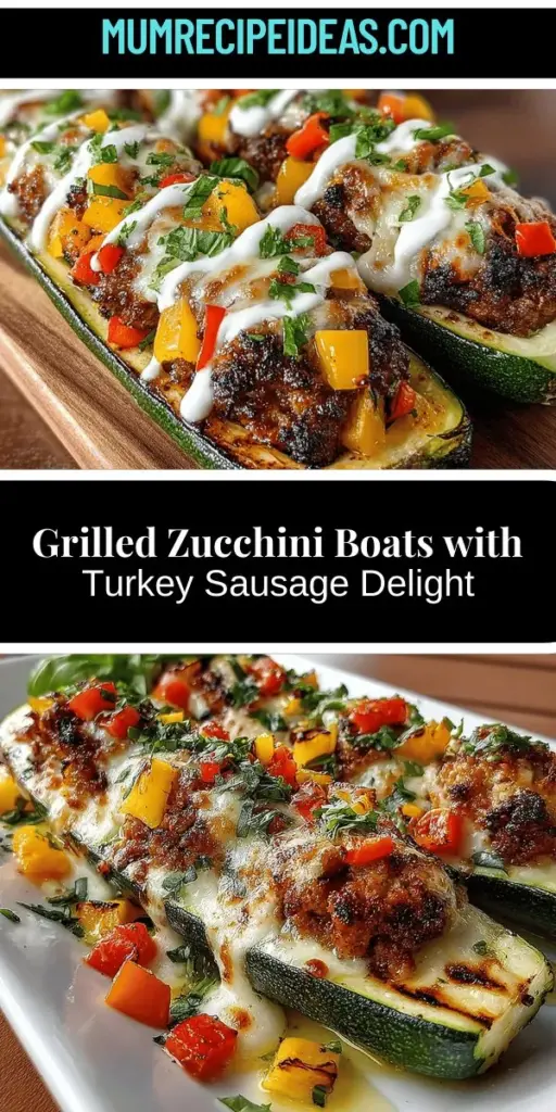 Discover the deliciousness of grilled zucchini boats stuffed with turkey sausage! This healthy meal combines the savory flavor of turkey sausage with fresh vegetables, topped with melted cheese for an irresistible finish. Zucchini is nutritious and low in calories, making it a versatile base for various fillings. Perfect for weeknight dinners or impressing guests, these boats are sure to be a hit. Enjoy a hearty meal that supports your health goals and satisfies your cravings!
