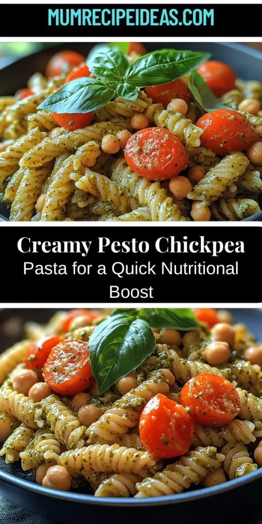 Discover the joy of creamy pesto chickpea pasta, a nutritious and delicious meal that caters to a variety of dietary preferences. This vibrant dish combines whole wheat pasta, protein-packed chickpeas, and rich, fresh basil pesto, making it perfect for busy weeknights. Ready in under 30 minutes, it’s not just quick but also packed with health benefits. Explore how to prepare this satisfying dish that promises flavor and nourishment in every bite. Elevate your plant-based cooking with this delightful recipe!