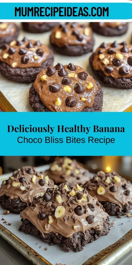 Looking for a healthy yet indulgent snack? Try Banana Choco Bliss Bites! These nutrient-rich cookies blend the natural sweetness of ripe bananas with the decadent flavor of dark chocolate. Packed with rolled oats and almond flour, they provide a satisfying crunch and are perfect for breakfast, snacks, or dessert. Easy to make and customizable, these bites are a wholesome treat that satisfies both your cravings and nutrition needs. Discover the deliciousness today!