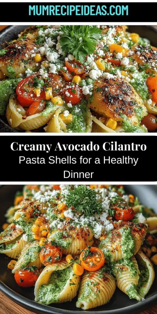Discover the vibrant flavors of Creamy Avocado Cilantro Pasta Shells—a delightful dish that combines nutrition with indulgence. This recipe features tender jumbo pasta shells enveloped in a rich avocado sauce, enhanced by fresh cilantro and a splash of lime. Packed with healthy fats and vitamins, it's perfect for vegans and meat lovers alike. Whether for a cozy family dinner or your next gathering, this quick and easy meal is sure to impress! Enjoy the creamy goodness and fresh ingredients in every bite.