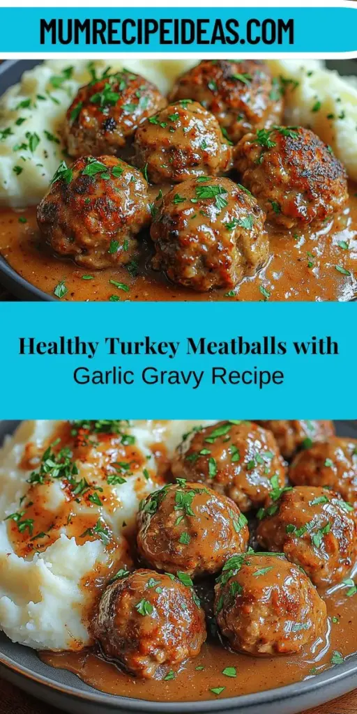 Discover the ultimate comfort food with these Savory Turkey Meatballs drizzled in rich garlic gravy. This healthy dish combines lean ground turkey with fresh herbs and whole grain breadcrumbs, ensuring full flavor without the guilt. Perfect for family dinners or meal prep, serve these delicious meatballs over creamy mashed potatoes, pasta, or in a hearty sandwich. Enjoy a nutritious meal that’s both satisfying and versatile, ideal for any occasion.