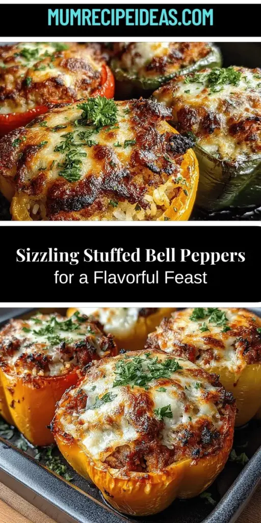 Discover the delightful world of stuffed bell peppers with this versatile and nutritious recipe. Bursting with vibrant colors and rich flavors, these sizzling peppers can be customized to suit any palate. Filled with savory Italian sausage, fresh vegetables, and aromatic herbs, they make for a wholesome meal that's easy to prepare. Perfect for family dinners or meal prep, this dish is not just visually appealing but also a healthy way to enjoy dinner. Dive into a recipe that promises to impress and satisfy everyone at your table!