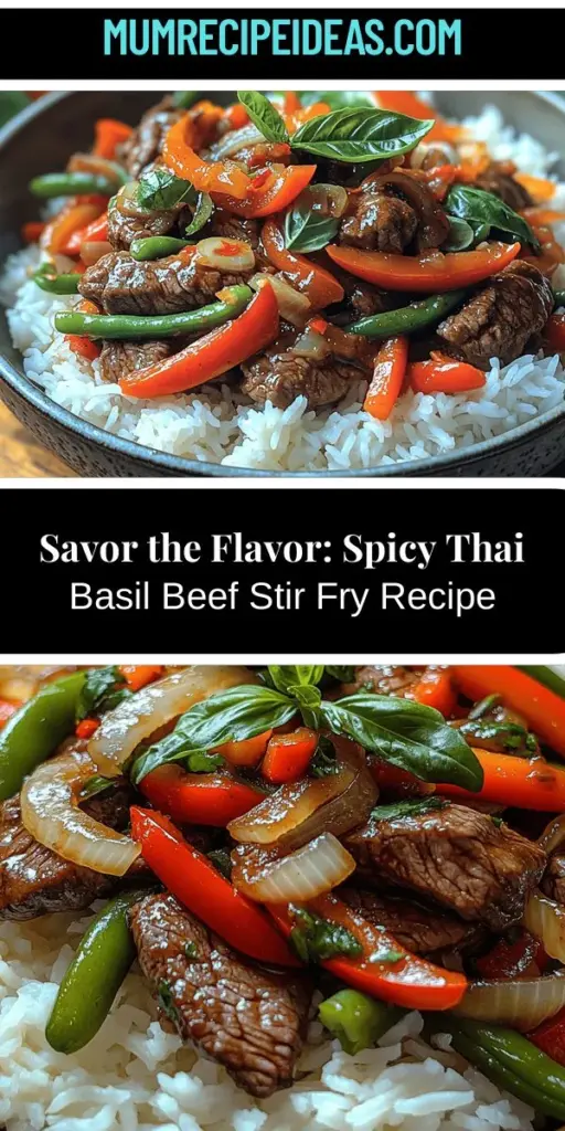 Discover the delightful world of Thai cuisine with Spicy Thai Basil Beef Stir Fry, also known as Pad Krapow Neua. This beloved dish combines tender beef, aromatic Thai basil, and fresh vegetables, creating a mouthwatering experience that embodies the balance of sweet, salty, and spicy flavors. Our comprehensive guide will walk you through key ingredients, preparation techniques, and cooking instructions to help you bring this restaurant-quality favorite to your home kitchen. Perfect for any cooking skill level, this dish will impress your family and friends while connecting you to Thailand's vibrant culinary heritage. Enjoy customizing the recipe to fit various dietary preferences, and savor the explosive flavors of this iconic stir fry!