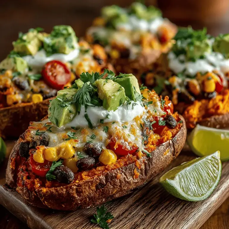 In the realm of delicious and nutritious meals, Baked Sweet Potato Taco Skins stand out as a vibrant and satisfying option. These taco skins combine the natural sweetness of baked sweet potatoes with a hearty filling of black beans, corn, and fresh toppings, making them a perfect dish for any occasion. Whether you're looking for a healthy weeknight dinner or a stunning appetizer for your next gathering, this recipe checks all the boxes. The beautiful combination of colors and flavors not only appeals to the eyes but also provides a satisfying and wholesome eating experience. In this article, we'll explore the steps to creating these mouthwatering taco skins, delve into their nutritional benefits, and provide tips for customization.