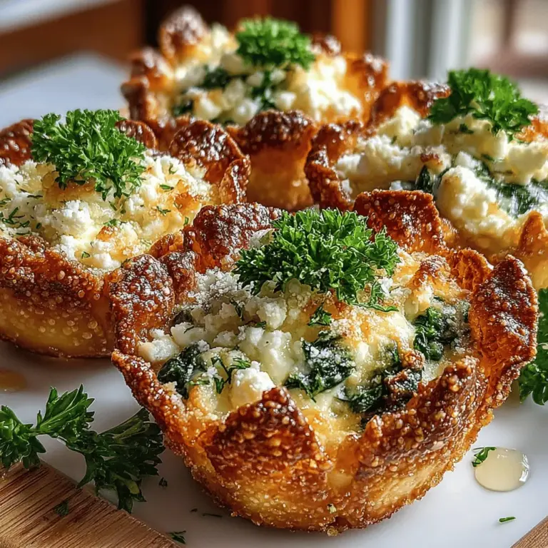 Filling the wonton cups is a crucial step in creating the perfect Baked Feta & Spinach Wonton Cups. Here are some best practices to ensure that your wrappers remain intact while allowing for generous portions of the delicious filling.