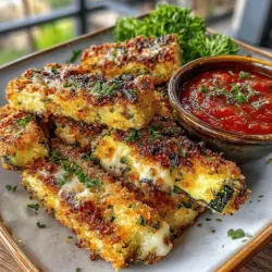 Zesty Crispy Baked Zucchini Fries are the ideal choice for those who crave a delicious snack or side dish without compromising on health. This innovative recipe takes the humble zucchini and elevates it into a crunchy, golden delicacy that satisfies the palate while remaining guilt-free. Perfect for any occasion—be it a weekend gathering, a simple weeknight meal, or a personal treat—these baked fries are not only straightforward to prepare but also bursting with flavor.