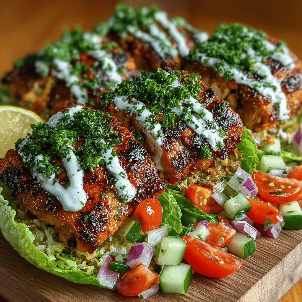 Mini Chicken Shawarma Lettuce Boats Recipe