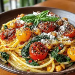 Delight in the refreshing flavors of Zesty Lemon Chickpea Pasta, a perfect dish that combines the comforting texture of pasta with the vibrant zest of lemon and the wholesome goodness of chickpeas. This recipe is not only quick to prepare but also packs a nutritional punch, making it an ideal choice for a busy weeknight dinner or a light lunch. The bright, zesty flavors are sure to awaken your taste buds, while the hearty ingredients ensure that you feel satisfied without the heaviness often associated with traditional pasta dishes.