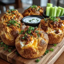 Mini Buffalo Chicken Biscuit Bombs are the quintessential blend of flavor and convenience, making them a standout choice for game-day gatherings, festive parties, or a cozy night in with family. Imagine biting into a warm, flaky biscuit that gives way to a zesty, spicy buffalo chicken filling—these delightful bites are sure to satisfy any crowd. This article will guide you through the intricate details of creating these tasty appetizers, showcasing their ingredients, preparation steps, and serving suggestions, ensuring you can whip up this crowd-pleaser with ease.
