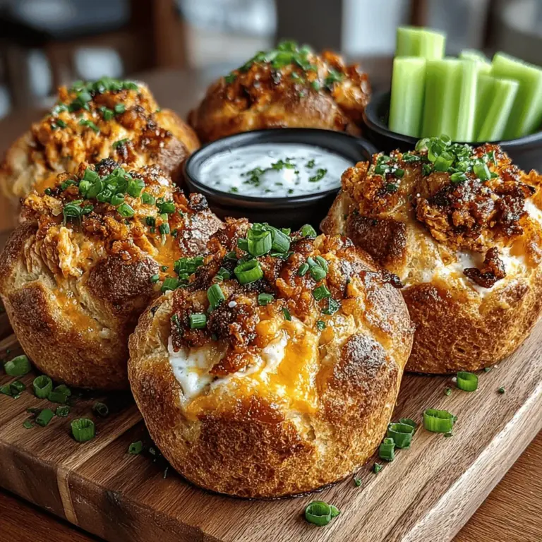 Mini Buffalo Chicken Biscuit Bombs are the quintessential blend of flavor and convenience, making them a standout choice for game-day gatherings, festive parties, or a cozy night in with family. Imagine biting into a warm, flaky biscuit that gives way to a zesty, spicy buffalo chicken filling—these delightful bites are sure to satisfy any crowd. This article will guide you through the intricate details of creating these tasty appetizers, showcasing their ingredients, preparation steps, and serving suggestions, ensuring you can whip up this crowd-pleaser with ease.