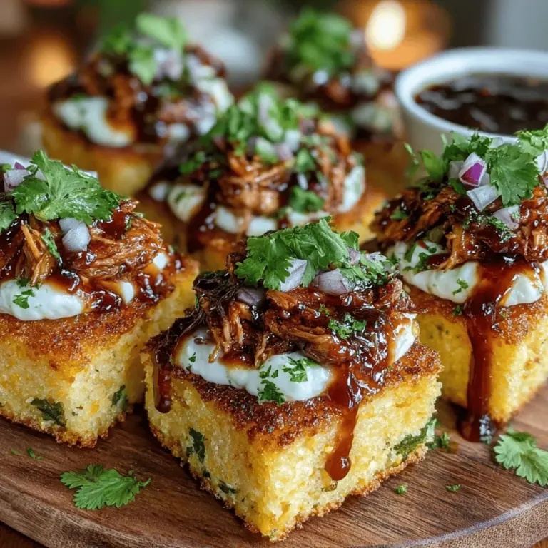 When it comes to appetizers that wow guests and tantalize taste buds, Mini BBQ Chicken Polenta Bites stand out as a unique offering. These delightful morsels bring together the rich flavors of BBQ chicken with the comforting texture of polenta, creating a dish that is both satisfying and innovative. Perfect for gatherings, game days, or casual get-togethers, these bites are easy to make and serve a crowd-pleasing twist on traditional BBQ fare.
