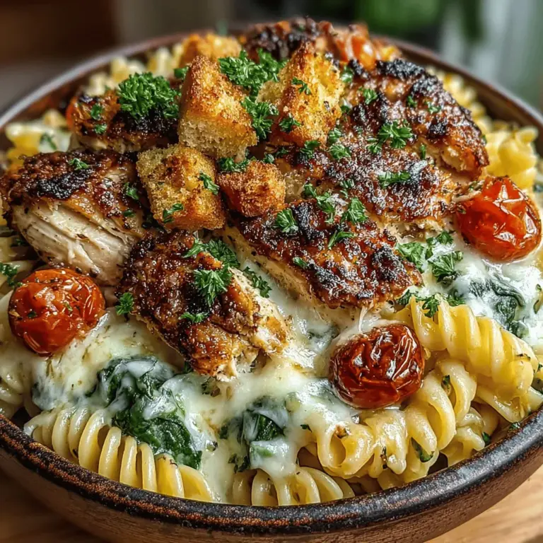 When it comes to comfort food, few dishes can rival the warmth and satisfaction of a creamy baked pasta. These meals have gained immense popularity for their ability to combine hearty ingredients into a single dish, making them perfect for family dinners or gatherings with friends. Among the myriad of baked pasta recipes, the Creamy Baked Chicken Caesar Pasta Bowls stand out for their creative fusion of classic Caesar salad flavors with the heartiness of pasta. This innovative dish invites you to indulge in a rich, creamy texture that harmonizes beautifully with tender chicken, melted cheese, and vibrant, fresh ingredients.