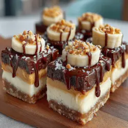 To achieve perfectly shaped Frozen Chocolate Banana Pie Bars, lining your pan correctly is key. Start by using a standard 9x9-inch square baking dish. Cut a piece of parchment paper that is large enough to cover the bottom and sides of the pan, allowing for some overhang. This overhang will act as handles, making it easy to lift out the bars once they are frozen. Lay the parchment paper in the pan, smoothing it into the corners and sides to minimize wrinkles. This technique not only facilitates easy removal but also ensures that the bars can be sliced cleanly without sticking to the pan.