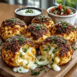If you're looking for a dish that perfectly marries the comforting essence of mac and cheese with a spicy twist, look no further than Hatch Chili Mac and Cheese Bombs. This delectable recipe is not just a feast for the palate; it’s also a visual delight, making it an ideal addition to any gathering. The creamy, cheesy filling encased in a crispy outer layer creates an irresistible bite that will have your guests reaching for seconds.