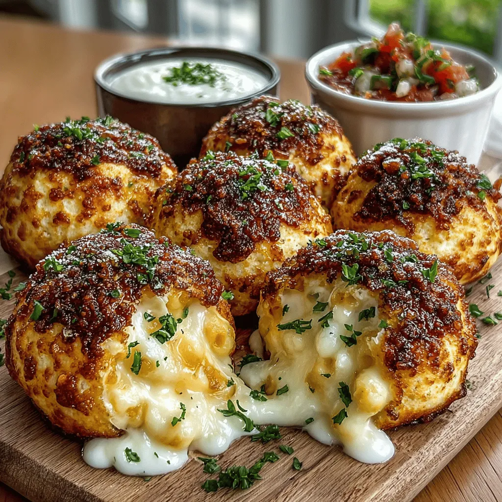 If you're looking for a dish that perfectly marries the comforting essence of mac and cheese with a spicy twist, look no further than Hatch Chili Mac and Cheese Bombs. This delectable recipe is not just a feast for the palate; it’s also a visual delight, making it an ideal addition to any gathering. The creamy, cheesy filling encased in a crispy outer layer creates an irresistible bite that will have your guests reaching for seconds.
