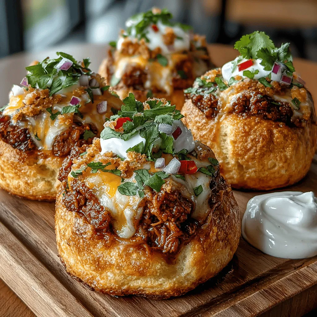 Mini Chicken Taco Biscuit Melts are a delightful fusion of flavors and textures that bring a fun twist to traditional taco fare. This dish combines savory ground chicken with the rich creaminess of cheeses, all enveloped in fluffy biscuit dough, making it a perfect choice for various occasions. Whether you're hosting a lively game day gathering, planning a cozy family dinner, or just looking for a quick, satisfying weeknight meal, these mini melts are sure to impress.