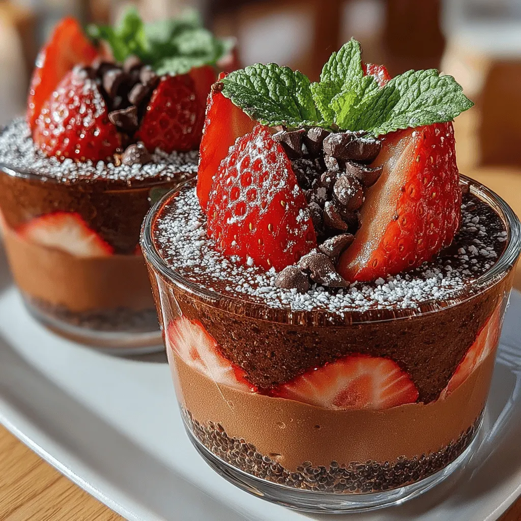 Creating a stunning dessert isn't just about flavor; it's also about presentation. When preparing your Decadent Chocolate Strawberry Chia Parfaits, layering is key to achieving an eye-catching look. Here are some effective layering techniques to consider: