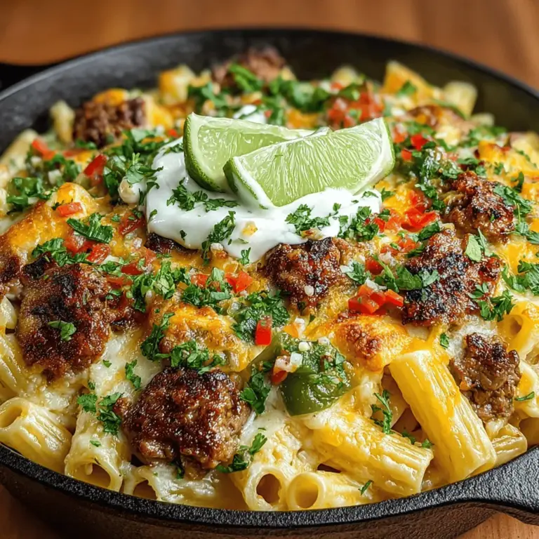 If you're in search of a dish that effortlessly combines comfort food with a burst of flavor, look no further than Creamy Hatch Chili Pasta Skillet. This delightful recipe is not only quick and easy to prepare, but it also showcases the unique and vibrant taste of Hatch chiles, making it a perfect meal for any occasion. The rich, creamy sauce envelops perfectly cooked pasta, complemented by the warm, smoky heat of the chiles, resulting in a dish that will tantalize your taste buds.