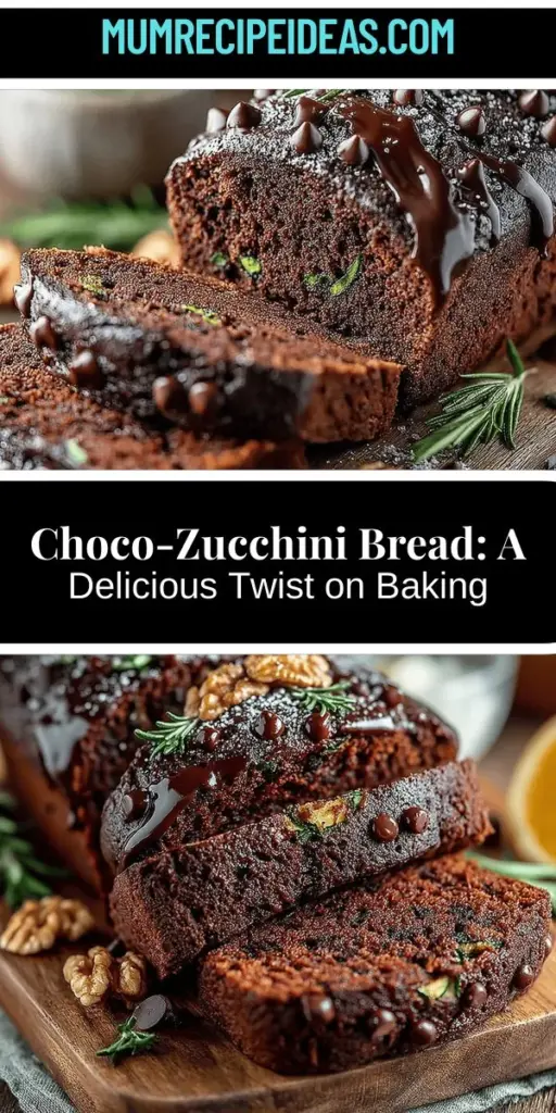 Discover the delicious fusion of flavors in Choco-Zucchini Delight Bread! This moist, rich loaf combines the sweetness of cocoa with the subtle earthiness of zucchini, creating a unique treat perfect for breakfast, snacks, or dessert. Packed with nutrients, this easy recipe proves that vegetables can enhance baked goods without sacrificing taste. Enjoy it fresh from the oven, toasted, or with your favorite spreads. Get ready for a guilt-free indulgence you’ll love!