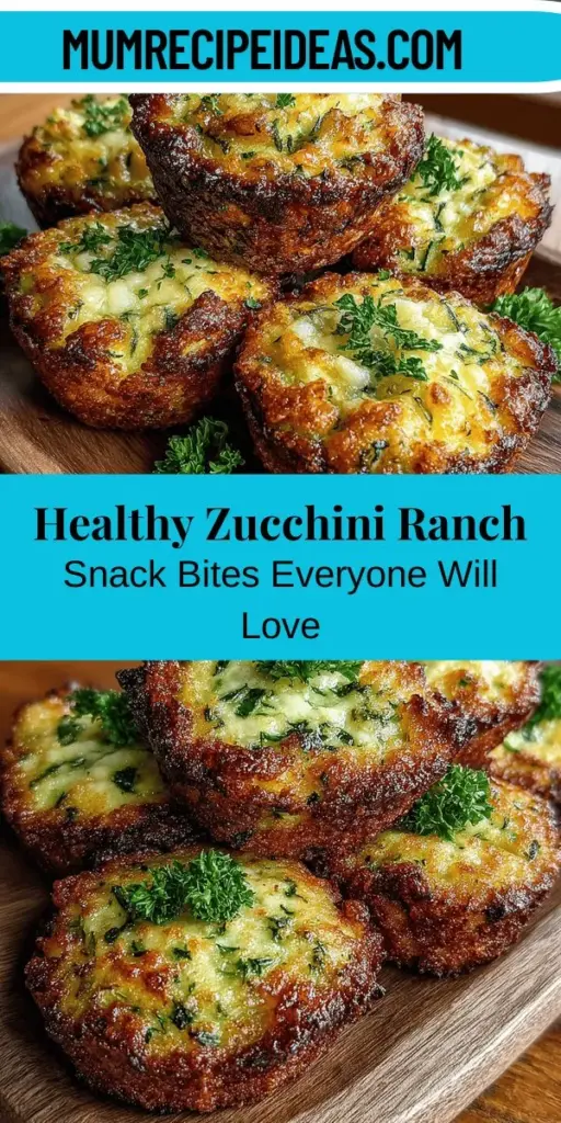 Discover a tasty and nutritious snack with Zucchini Ranch Snack Bites! These bite-sized treats combine the mild flavor of fresh zucchini with zesty ranch seasoning, making them a hit with kids and adults alike. Easy to prepare, they are perfect for gatherings or satisfying midday cravings. Packed with vitamins and a satisfying crunch, these zucchini bites offer a healthier alternative to traditional snacks. Embrace creativity in the kitchen and enjoy this irresistible recipe!