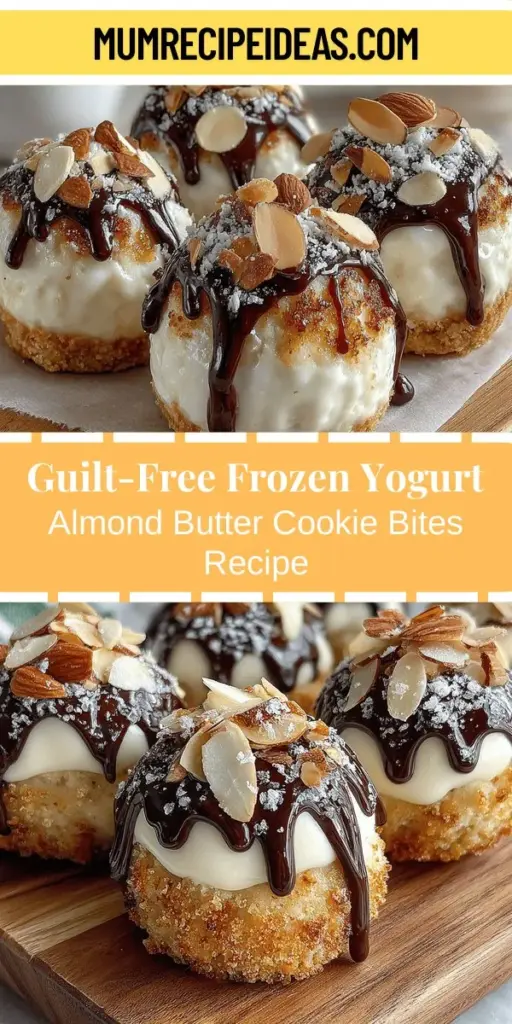 Looking for a treat that satisfies your sweet tooth while keeping things healthy? Try Frozen Yogurt Almond Butter Cookie Bites! These delightful morsels combine creamy almond butter, wholesome oats, and natural sweeteners like honey or maple syrup. Perfect as a post-workout snack or a dessert for the family, this recipe easily merges taste with nutrition. With simple ingredients and customizable options, you'll love indulging guilt-free! Get ready to make healthy snacking exciting!