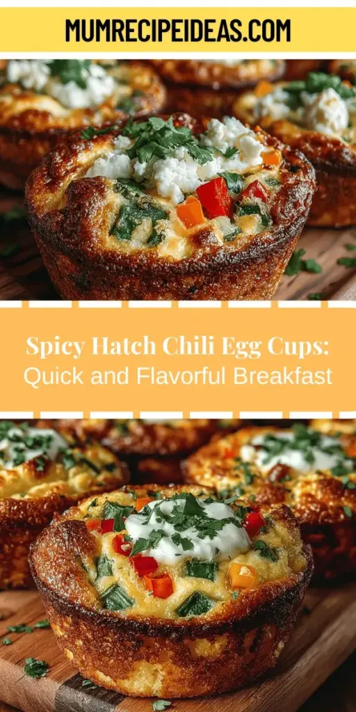 Start your day with a flavor-packed breakfast by making Spicy Hatch Chili Egg Scramble Cups! These versatile egg cups are not only quick to prepare but also cater to various dietary preferences. Enjoy the unique taste of Hatch green chilies, packed with vitamins and antioxidants, combined with a mix of nutritious veggies, creamy cheese, and hearty eggs. Perfect for meal prep, they can be made ahead, refrigerated, or even frozen for convenient reheating. Give your breakfast routine a delicious and healthy upgrade!