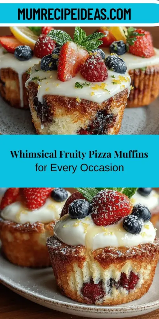 Indulge in the playful flavors of Fruity Delight Pizza Muffins! This unique twist on a classic treat combines the familiar taste of pizza with a medley of fresh fruits, creating a delightful mix of savory and sweet. Perfect for breakfast, snacks, or even dessert, these muffins are both fun to make and delicious to eat. Learn how to prepare these versatile muffins with easy steps and simple ingredients that will delight your taste buds and impress your guests!