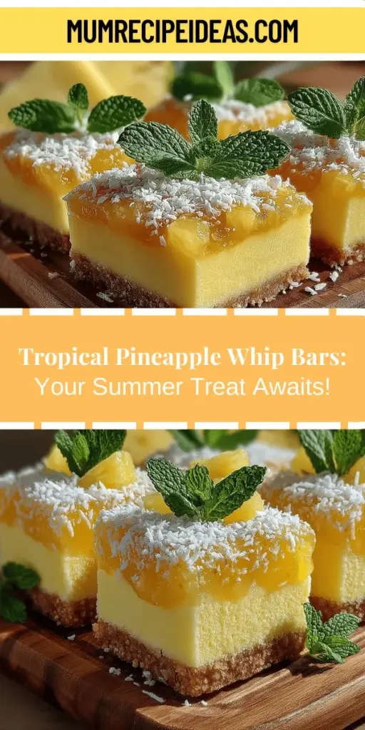 Beat the summer heat with Tropical Paradise Frozen Yogurt Pineapple Whip Bars! These delightful frozen treats are not only bursting with tropical flavors of pineapple and lime but also offer a guilt-free indulgence with their wholesome ingredients. Featuring Greek yogurt for a protein boost and natural sweeteners, these bars are a nutritious option for the whole family. Perfect for pool parties or picnics, they’re easy to make and sure to impress everyone. Enjoy a taste of summer bliss from the comfort of your home!