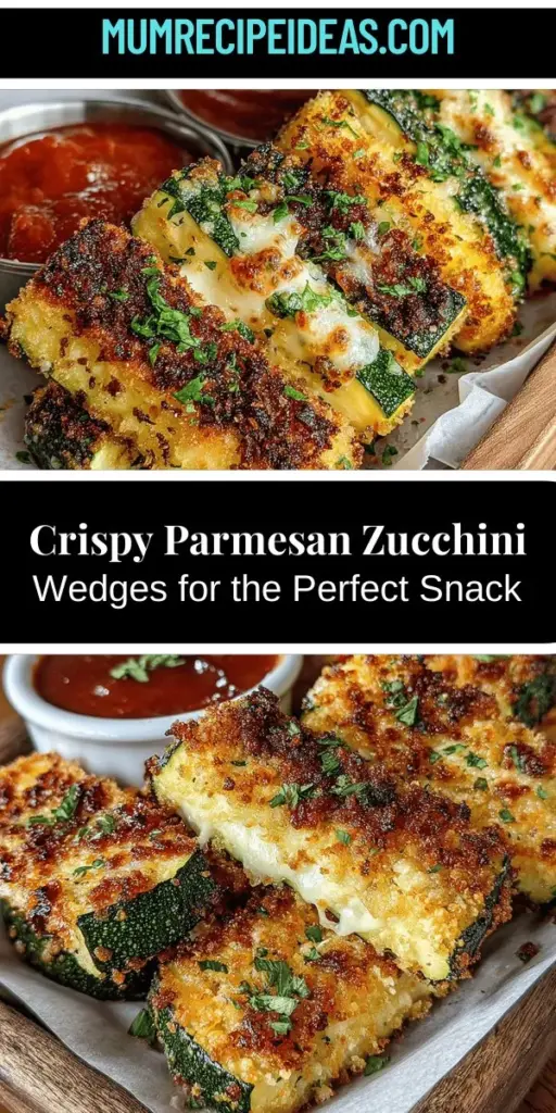 Discover the deliciousness of Crispy Parmesan Crusted Zucchini Wedges, a healthy snack that's perfect for any occasion! This simple recipe transforms fresh zucchini into crunchy, savory bites with a delightful mix of Parmesan, garlic, and Italian herbs. Ideal for dipping or as a flavorful side dish, these wedges are not only tasty but also packed with nutrients. Enjoy a guilt-free treat that makes it easy to incorporate more veggies into your diet!
