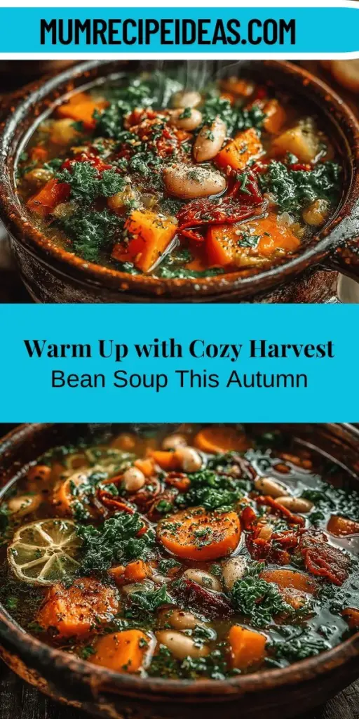 Warm up this autumn with Cozy Harvest Bean Soup, a delicious and nourishing recipe perfect for chilly days. This heartwarming dish features a blend of dried navy and pinto beans, vibrant seasonal vegetables, and aromatic spices that create a rich flavor experience. Packed with nutrients, this plant-based soup is easy to make in a slow cooker, allowing flavors to meld beautifully. Gather your loved ones and enjoy a comforting meal that celebrates the essence of fall.