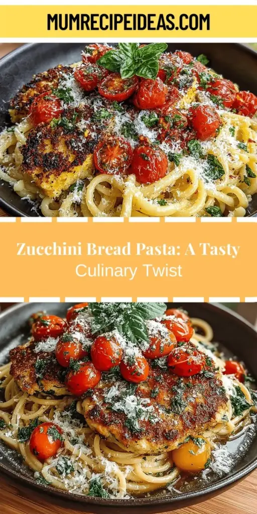 Discover the delicious fusion of Zucchini Bread Pasta Delight! This innovative recipe combines the rich, moist texture of zucchini bread with the satisfying heartiness of pasta, creating a dish that can be enjoyed any time of day. With its balance of sweet and savory flavors, it's perfect for families looking to incorporate more vegetables into their meals. Enjoy the health benefits of zucchini while delighting your taste buds with this unique culinary creation. Try it today!