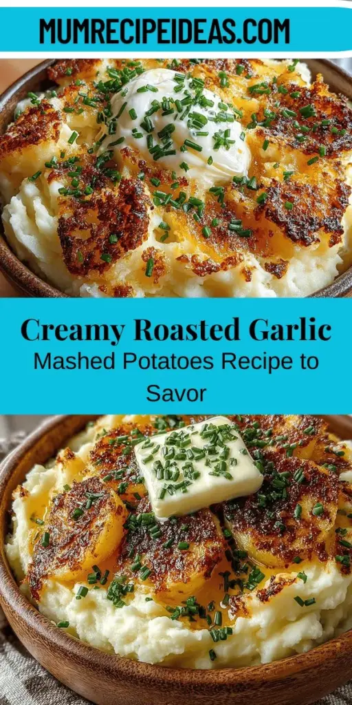 Discover the irresistible charm of Creamy Roasted Garlic Mashed Potatoes, a delightful twist on a classic comfort food. Perfectly fluffy russet potatoes combined with sweet, mellow roasted garlic create a unique flavor experience that elevates any meal. This comforting dish is easy to make and perfect for family gatherings or cozy nights at home. With a rich, creamy texture and endless pairing options, it’s sure to become a favorite. Try it today!