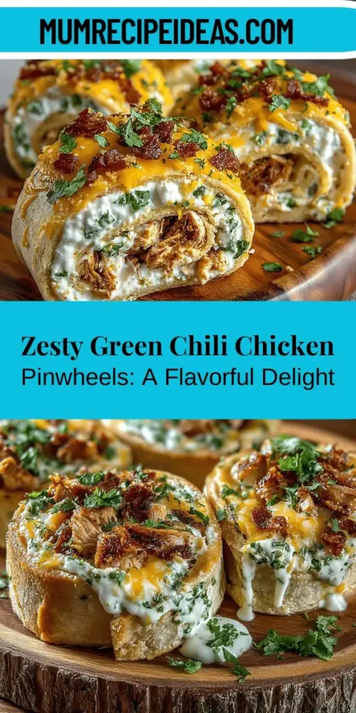 Discover the delicious world of Zesty Green Chili Chicken Pinwheels, the perfect appetizer for any gathering. These vibrant bites feature a mix of shredded chicken, creamy cheese, and a hint of spice, all wrapped in a soft tortilla. Easy to make and irresistible, you'll learn how to craft them from scratch with a simple step-by-step guide. Impress your guests with this flavorful dish that balances convenience and taste, making any event unforgettable.