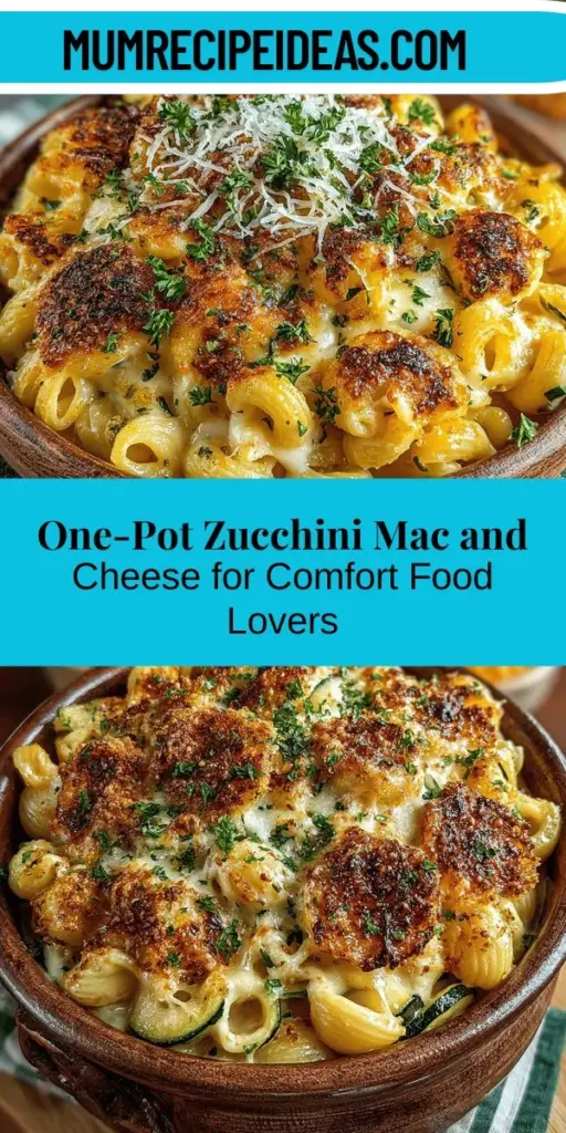 Discover the ultimate comfort food with this creamy one-pot zucchini mac and cheese. Combining the rich flavors of traditional mac and cheese with the lightness of fresh zucchini, this dish is not only delicious but also nutritious. With a simple one-pot preparation method, it's perfect for busy nights when you crave something satisfying. Elevate your family meals with this colorful, creamy delight that is sure to become a new favorite at your table.