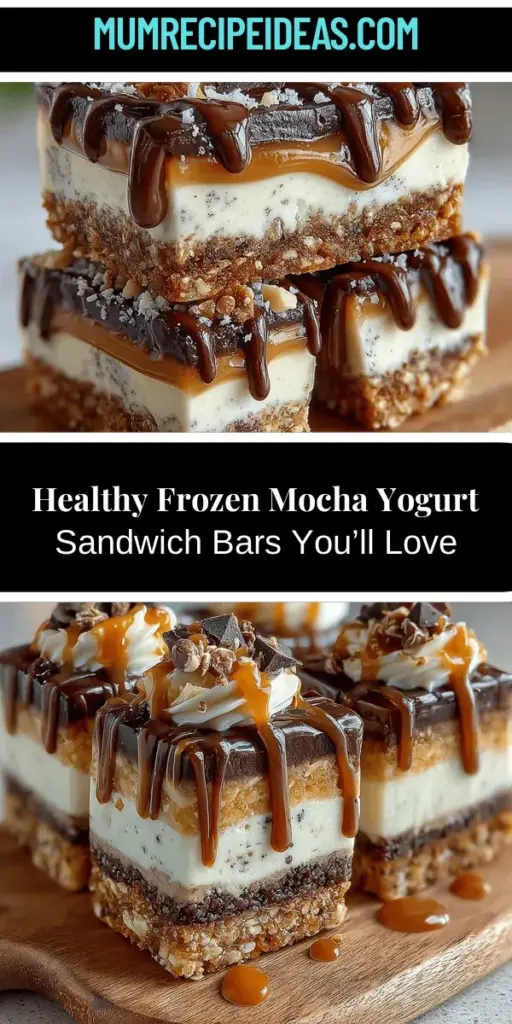 Beat the heat this summer with homemade Frozen Mocha Yogurt Sandwich Bars! These delicious treats combine rich coffee, smooth cocoa, and creamy Greek yogurt for a guilt-free dessert that's packed with nutrition. Perfect for coffee lovers and health-conscious snackers alike, these bars are easy to make and are sure to satisfy your sweet cravings. Learn about the key ingredients and enjoy a refreshing treat that you can feel good about indulging in any time of day.