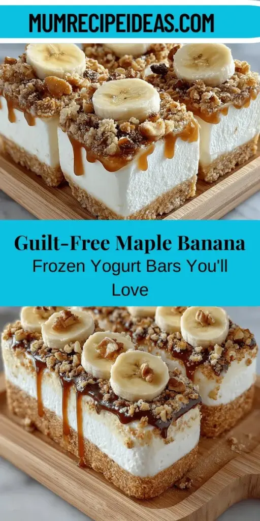 Enjoy a refreshing and guilt-free treat this summer with Maple Banana Bliss Frozen Yogurt Bars! This delightful recipe combines ripe bananas, creamy Greek yogurt, and pure maple syrup to create a delicious dessert that's packed with nutrients. Perfect for hot days, these bars are easy to make and customizable to suit different tastes. With wholesome ingredients, they're a smart choice for satisfying your sweet cravings without compromising your health. Indulge today!