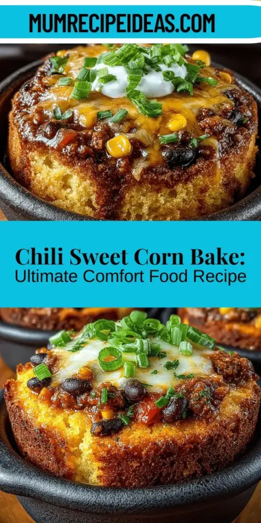 Discover the comforting flavors of Chili Sweet Corn Bake Delight, where hearty chili meets sweet corn under a fluffy cornbread crust. This easy recipe combines nutritious black and kidney beans, fresh veggies, and a blend of spices for a satisfying meal, perfect for family gatherings or busy weeknights. Cooked in a slow cooker, it promises minimal effort and maximum flavor. Enjoy a warm, nostalgic dish that is sure to please everyone at the table.