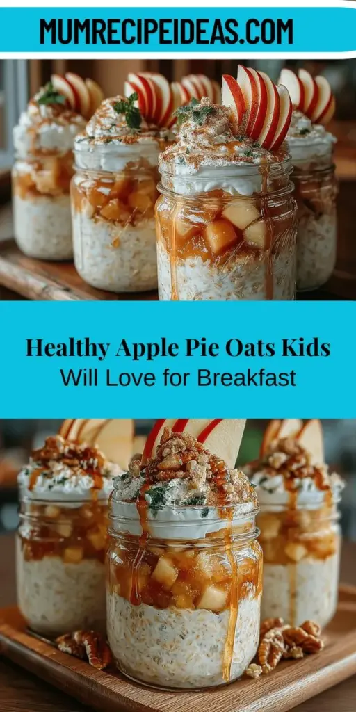 Start your mornings off right with Apple Pie Overnight Oats, a delightful and nutritious breakfast that kids will adore. This easy recipe combines rolled oats, fresh apples, and warm spices to recreate the comforting flavors of apple pie, all while sneaking in essential nutrients. Perfect for busy families, these oats are prepared the night before, ensuring a quick and healthy start to your day. Customize with yogurt, nuts, or your favorite toppings for an extra boost!