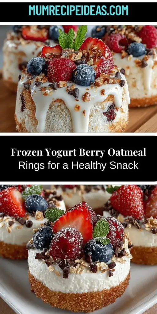 Discover a deliciously healthy treat with Frozen Yogurt Berry Oatmeal Rings! This innovative recipe combines creamy yogurt, chewy oats, and vibrant berries, making it a perfect snack or breakfast option. Packed with fiber, protein, and antioxidants, these oatmeal rings will keep you energized and satisfied. Easy to make and customizable with your favorite ingredients, they are a great addition to your meal prep routine. Enjoy guilt-free indulgence while nourishing your body!